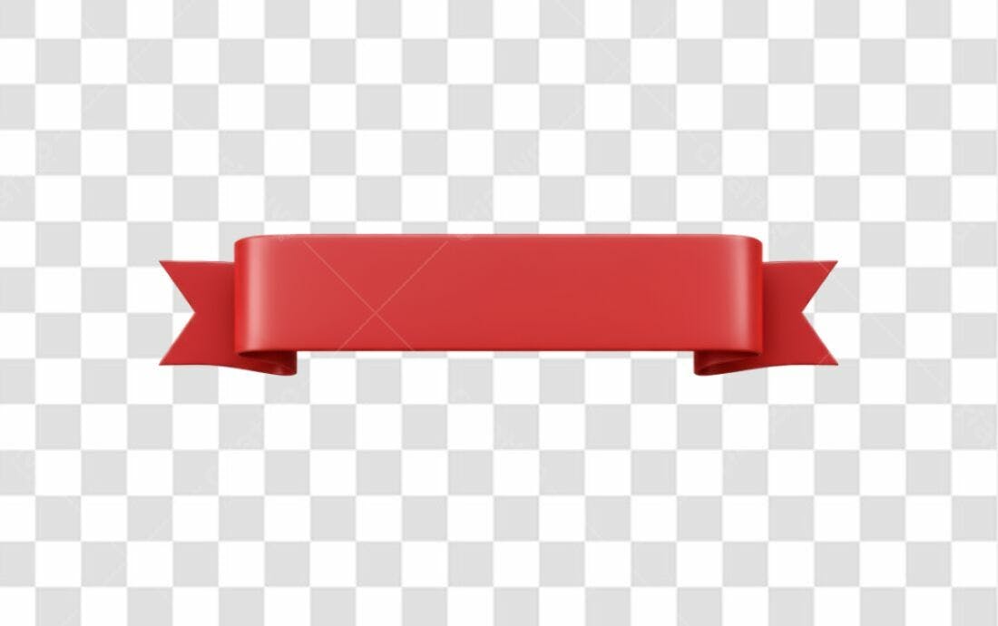 Banner Vermelho PNG com fundo transparente