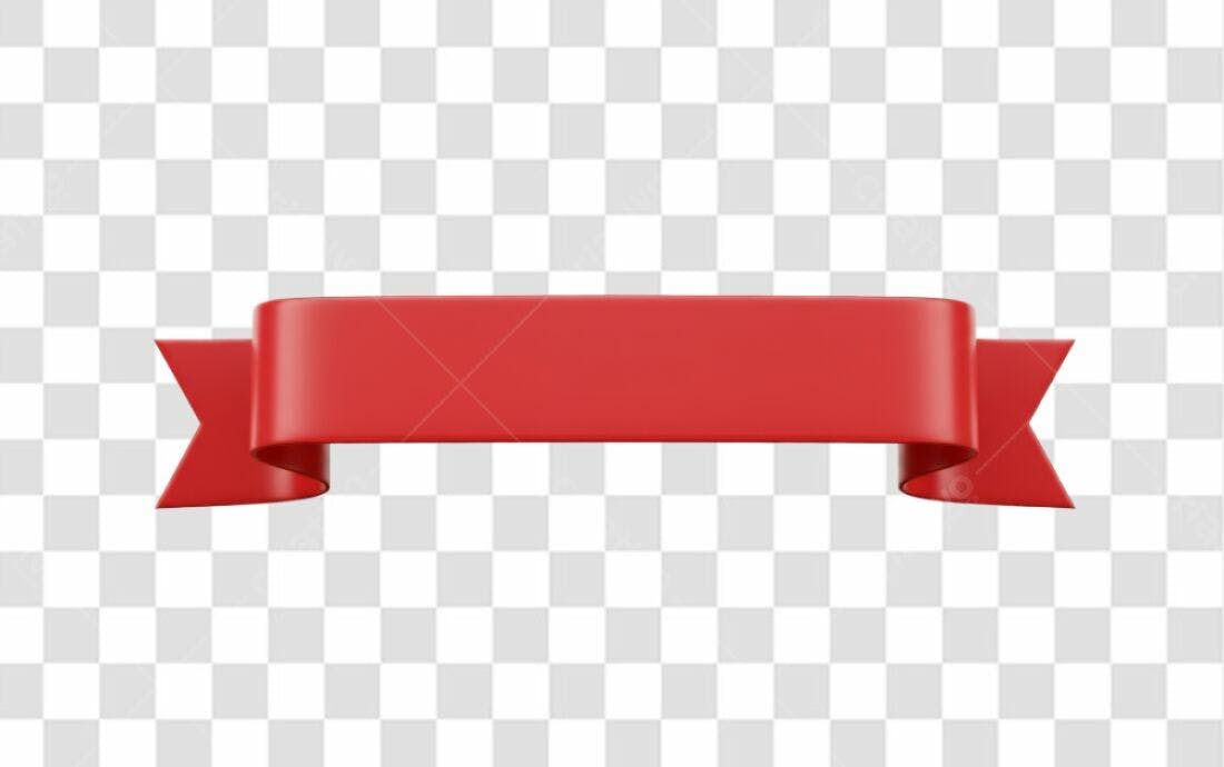 Banner Vermelho PNG com fundo transparente
