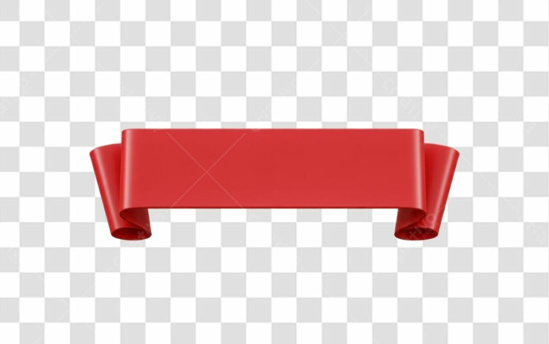 Banner vermelho para promoção PNG com fundo transparente