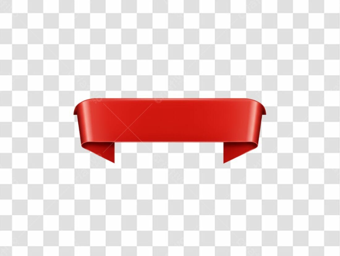 Banner vermelho para promoção PNG com fundo transparente
