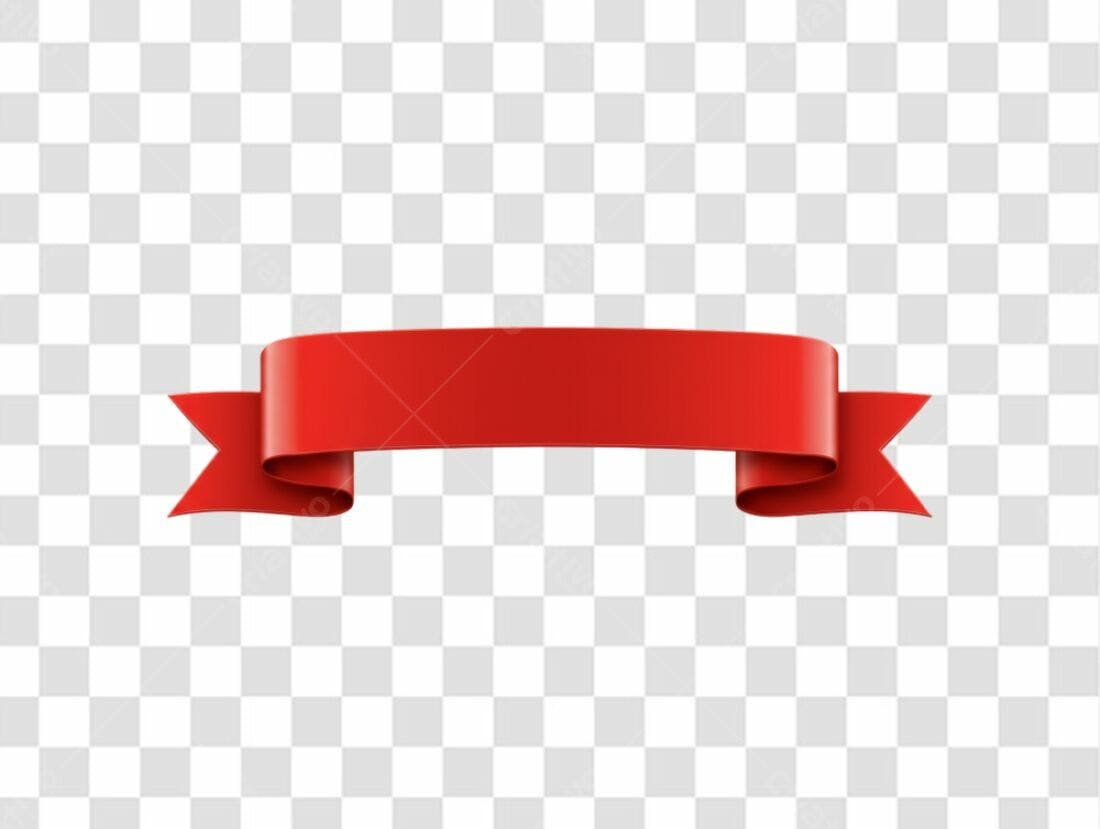 Banner vermelho PNG com fundo transparente