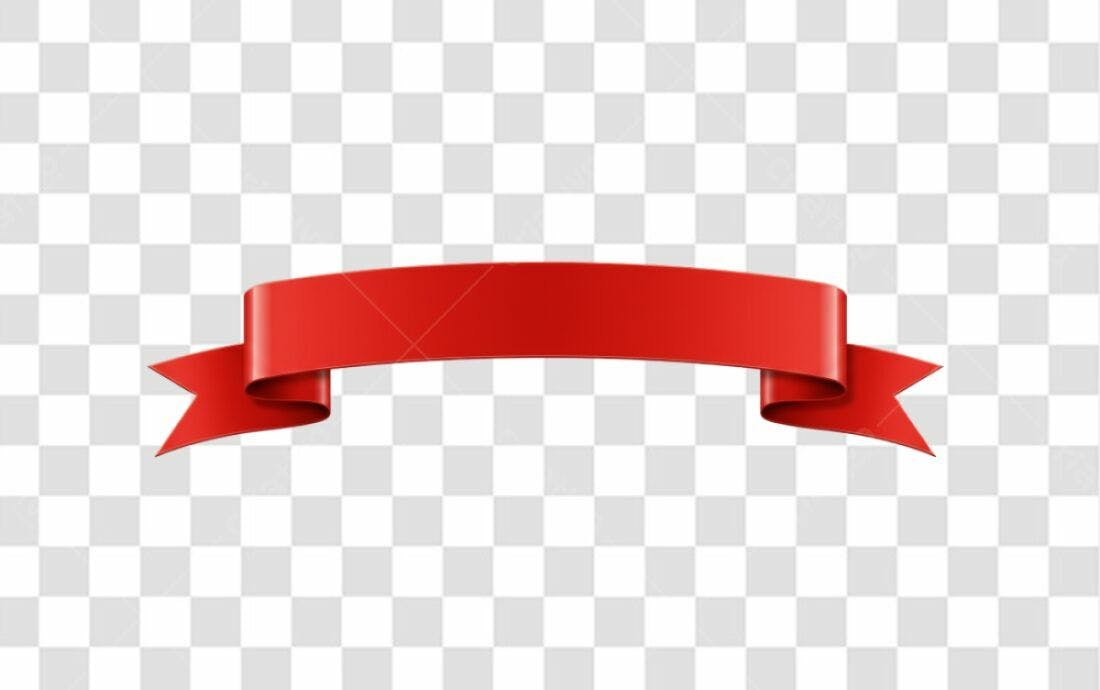 Banner Vermelho PNG com fundo transparente