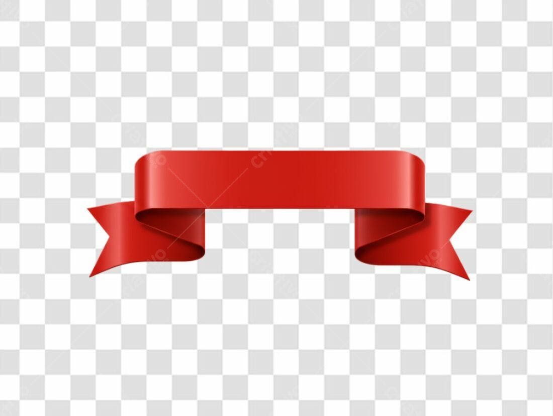 Banner vermelho PNG com fundo transparente