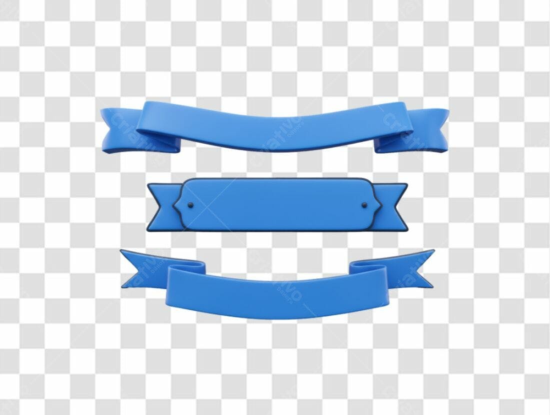 Banner azul PNG com fundo transparente