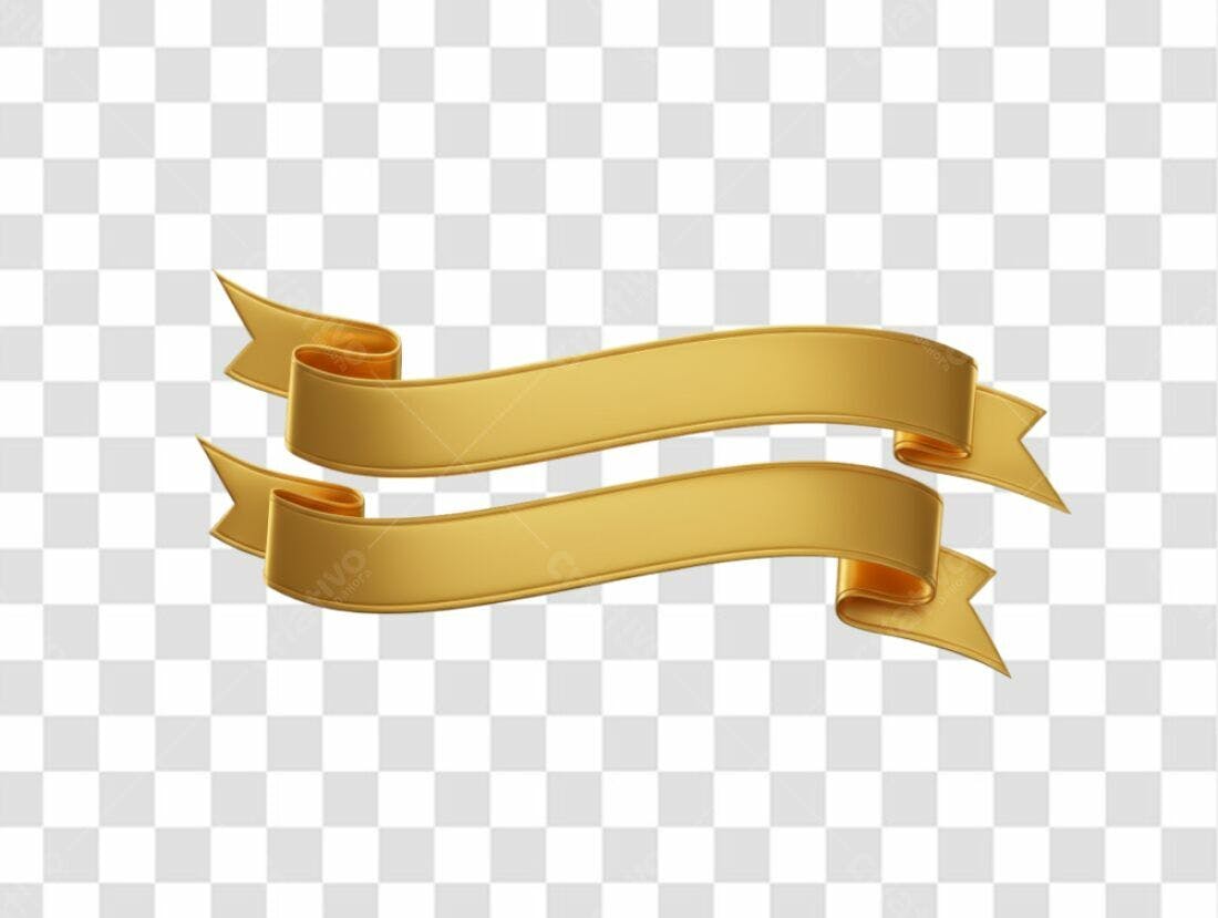 Banner Ouro para premiação PNG com fundo transparente