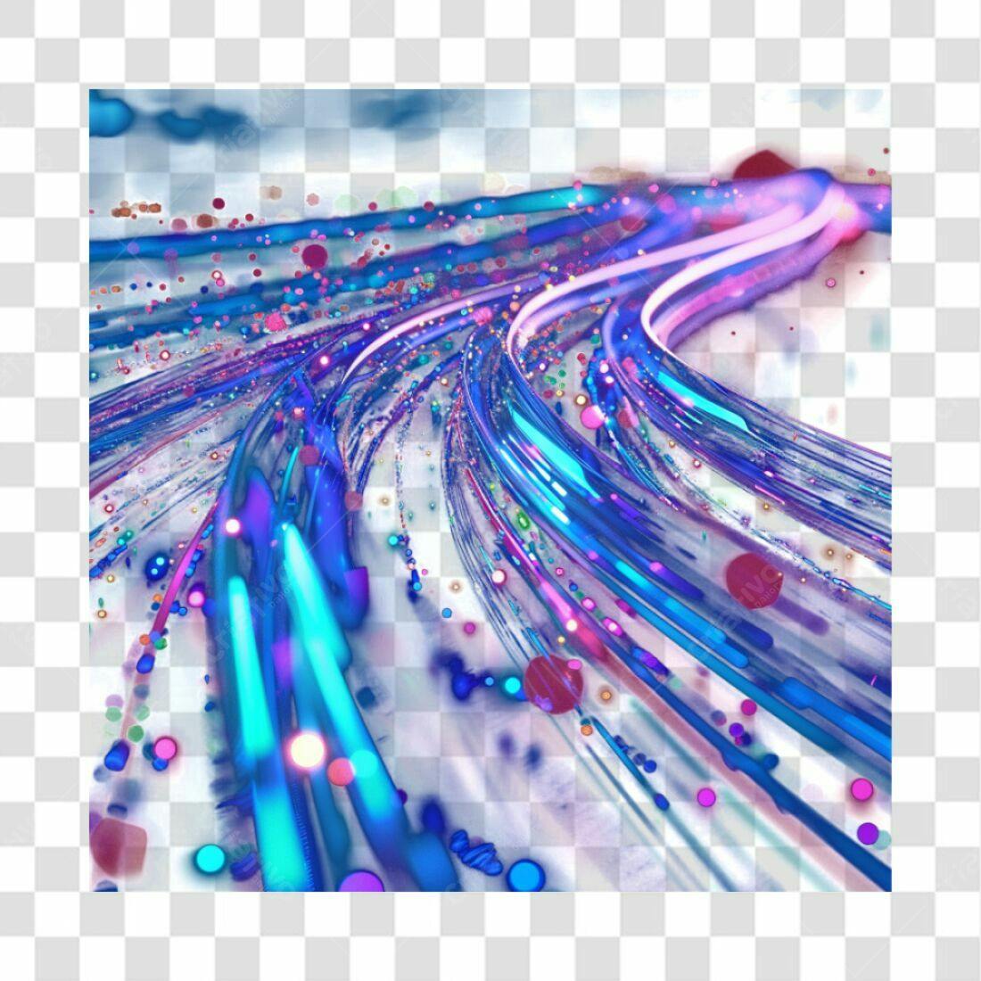 Banner abstrato com luzes azuis PNG com fundo transparente