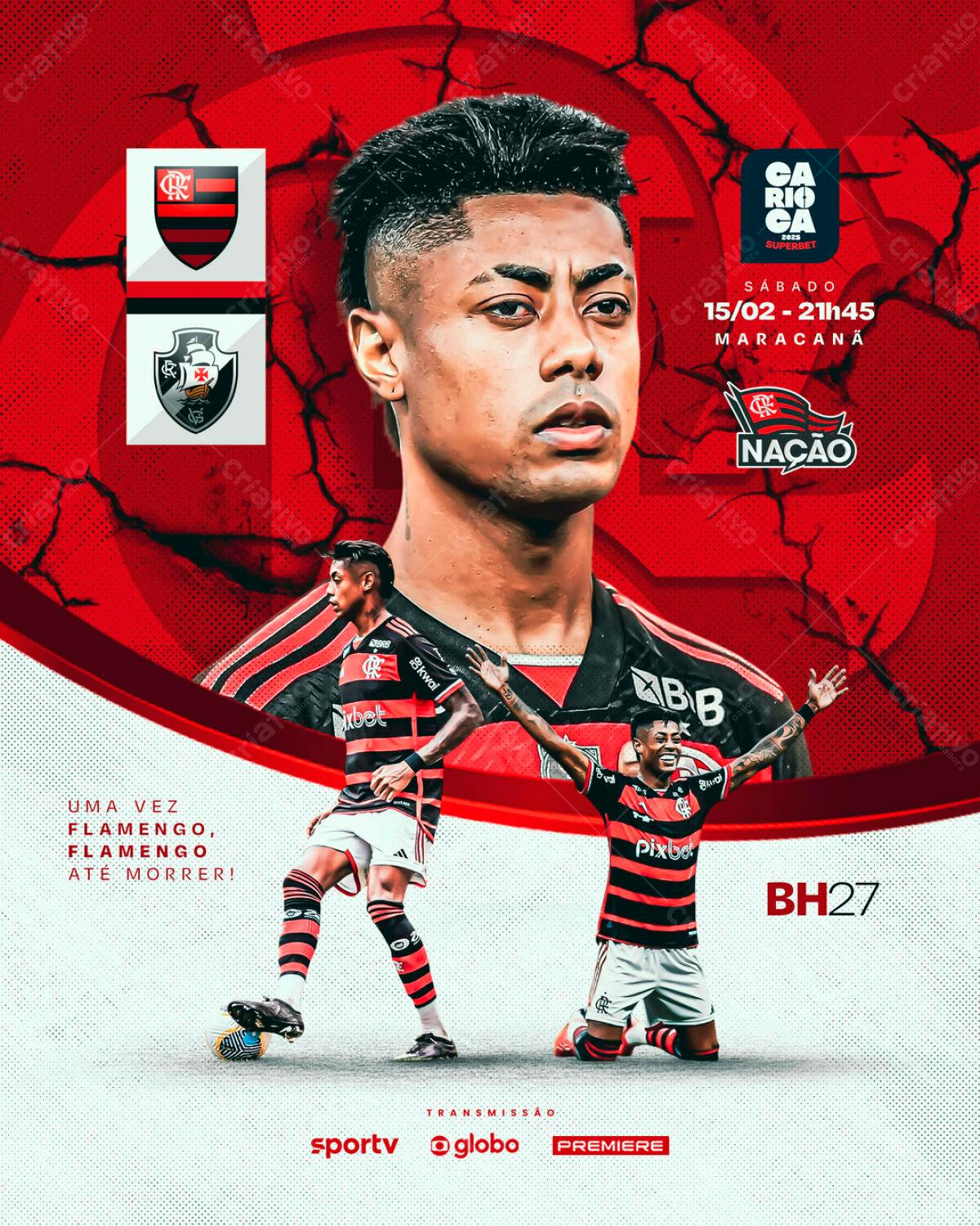 Flyer Flamengo x [Time Adversário