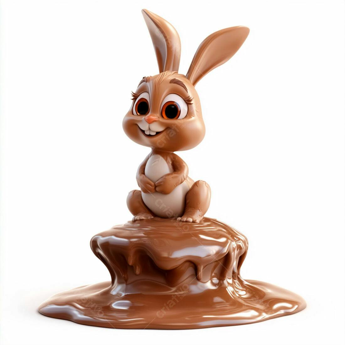Coelhinho de chocolate em Páscoa