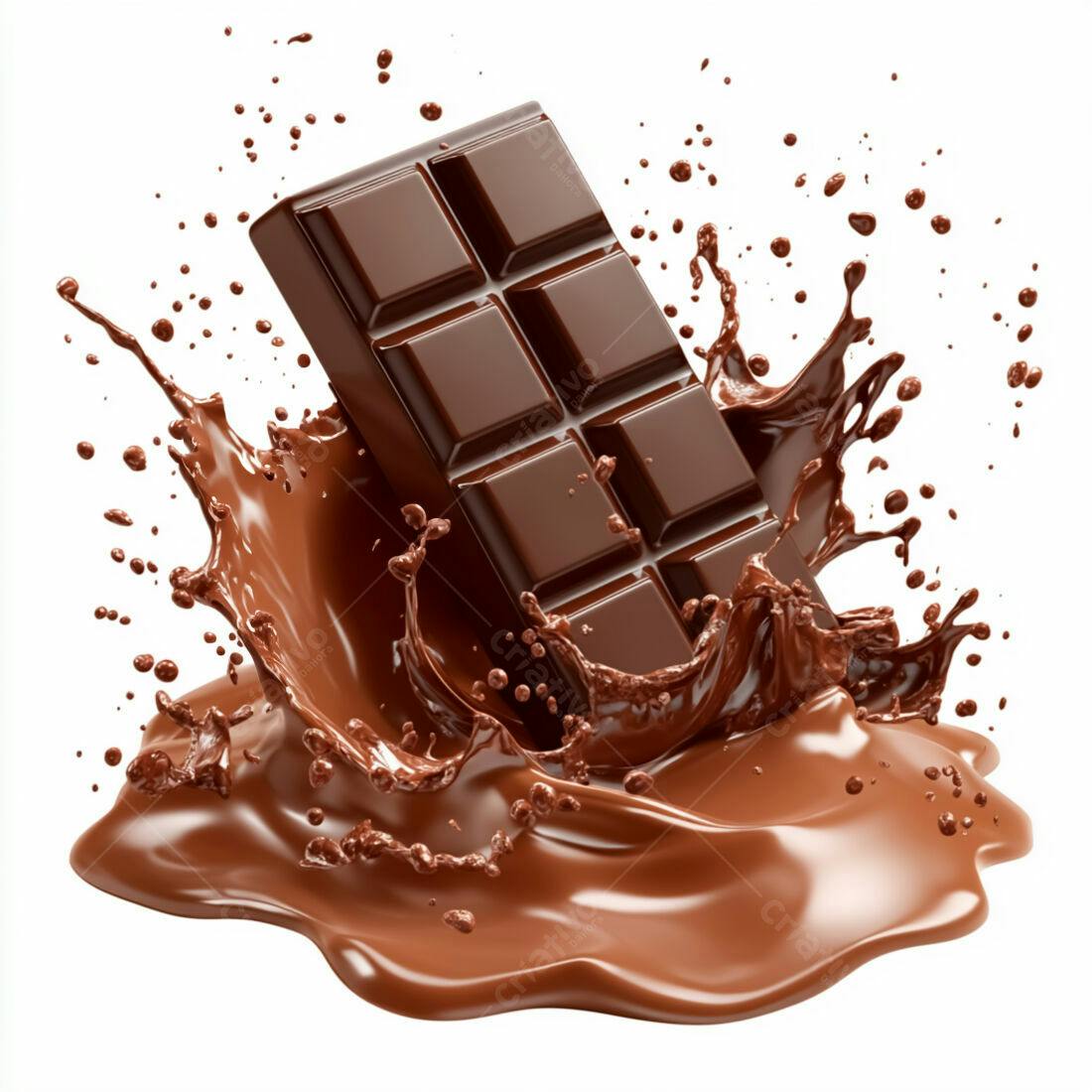Barra de Chocolate em Explosão de Chocolate