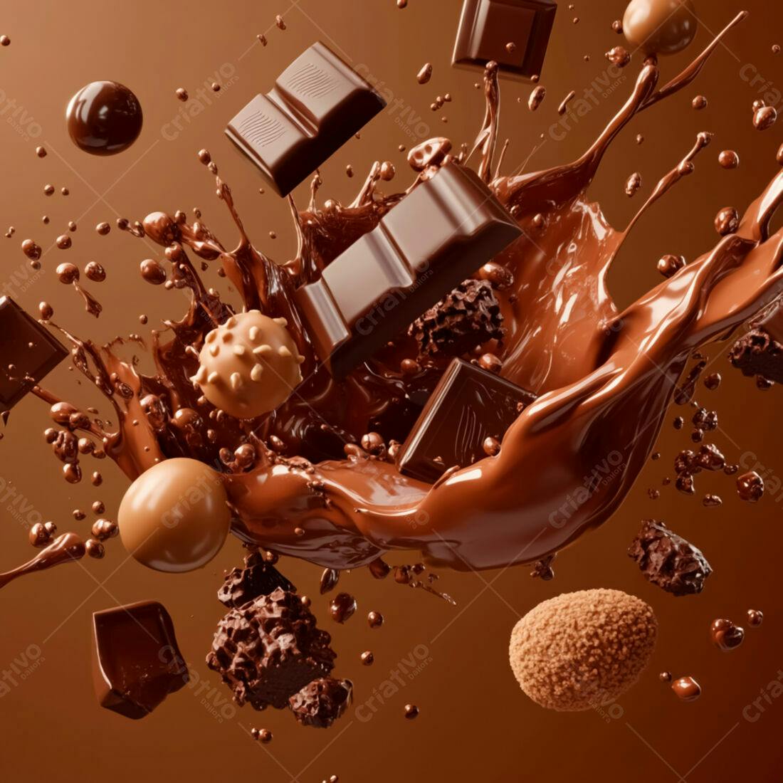 Explosão de chocolate cremoso com bombons