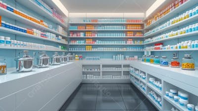 Imagem do Interior De Uma Farmácia