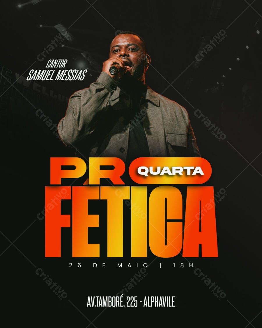 Flyer para Show Gospel Samuel Messias PSD Editável