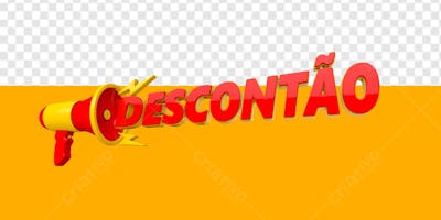 DESCONTÃO COM MEGAFONE AMARELO