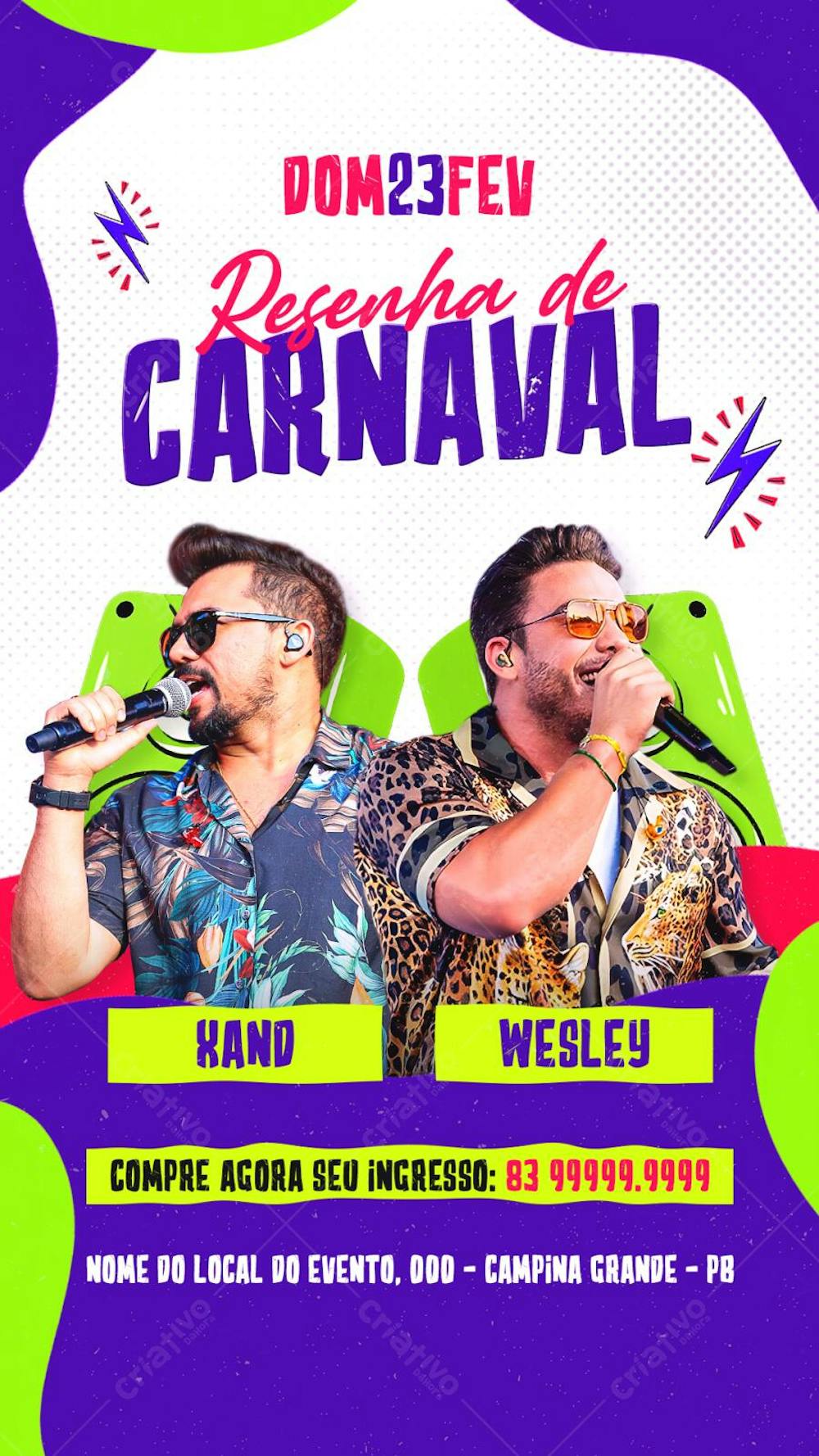 FLYER CARNAVAL PSD RESENHA DE CARNAVAL STORIES