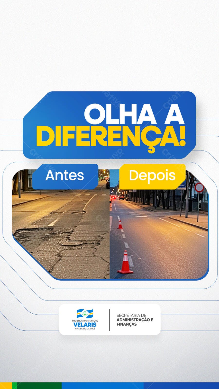 Flyer Antes e Depois PSD Editável