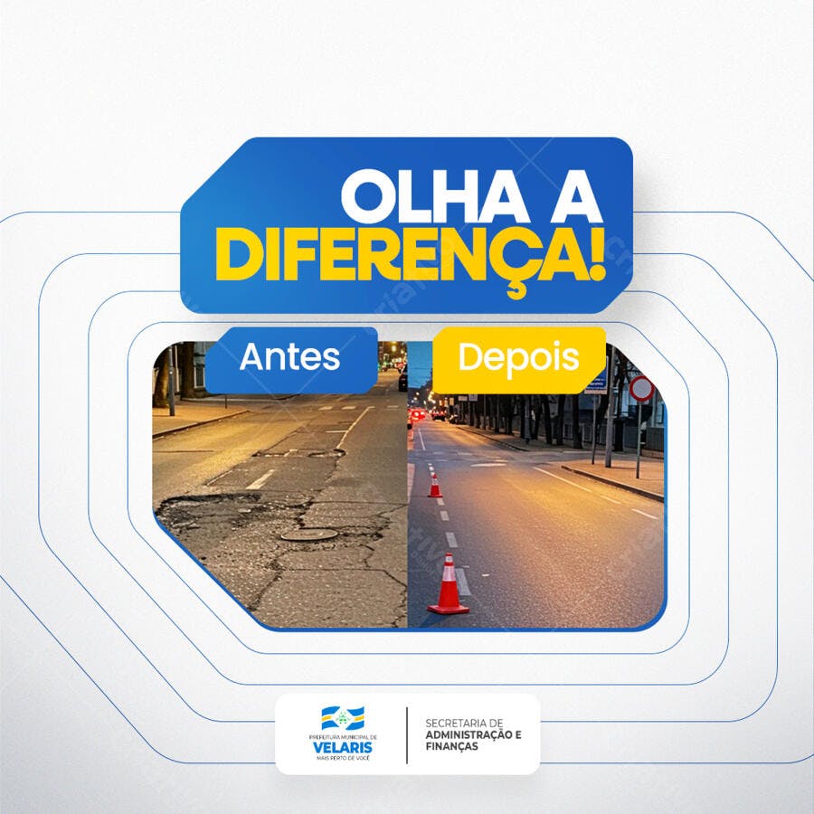 Post de Antes e Depois PSD Editável