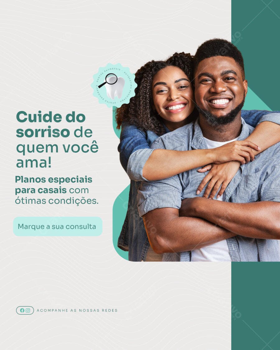 Post para Plano Dental Casais PSD Editável