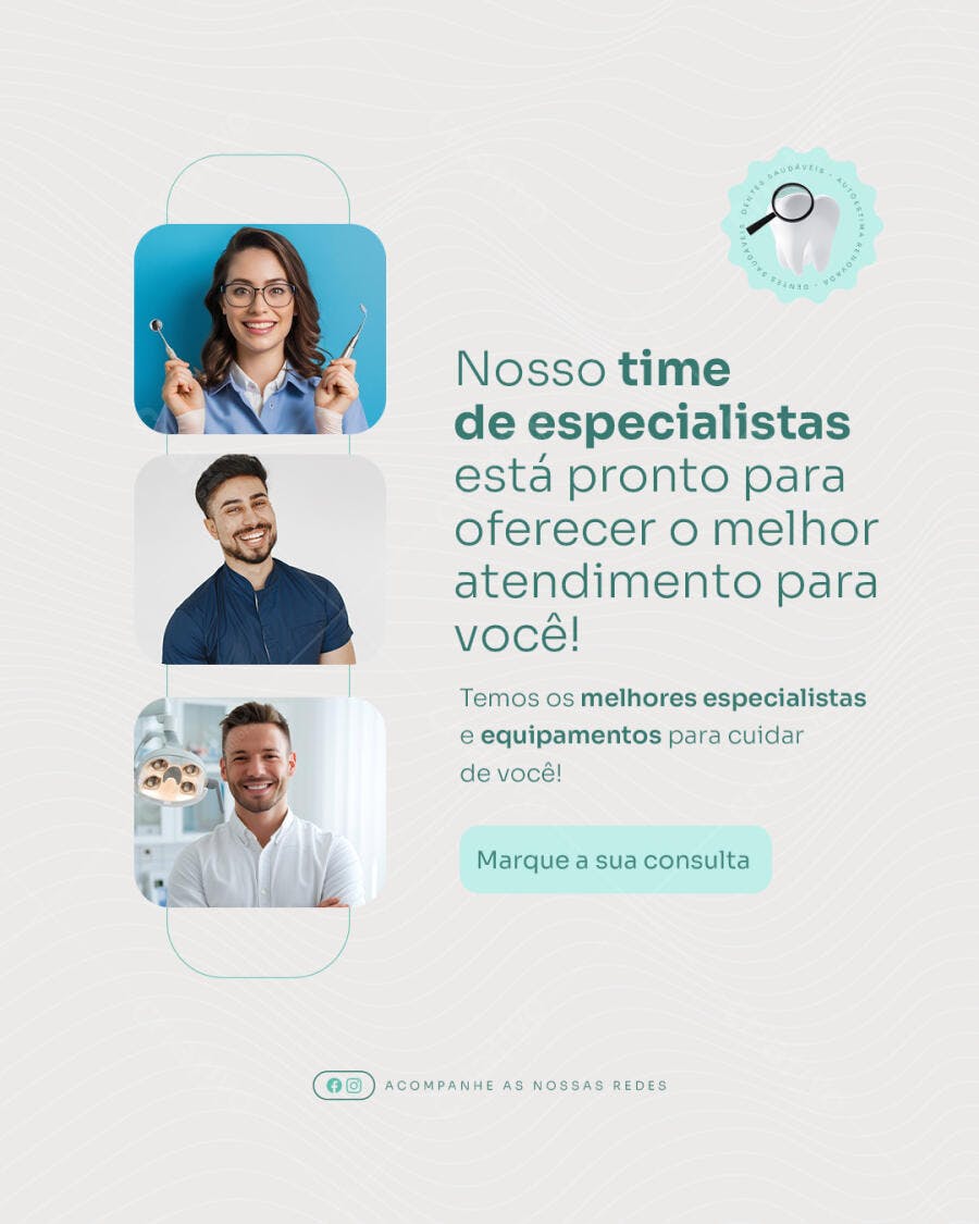 Postagem Redes Sociais para Dentistas PSD Editável