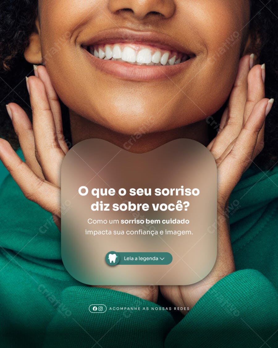 Post para Redes Sociais Odontológico PSD Editável