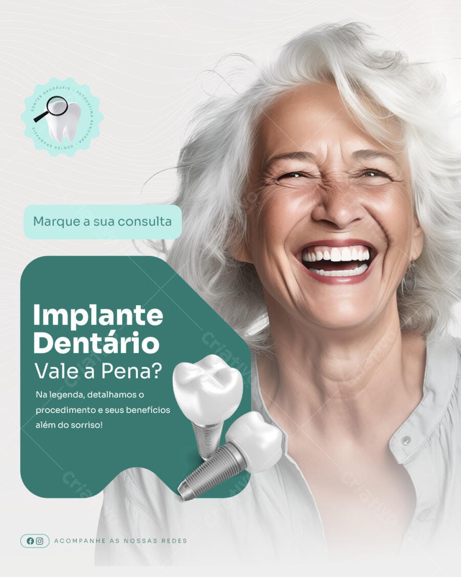 Flyer Implante Dentário PSD Editável
