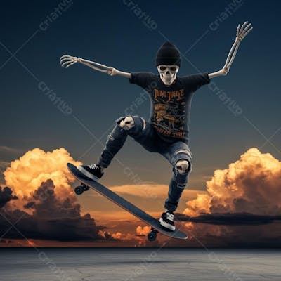 esqueleto de skate