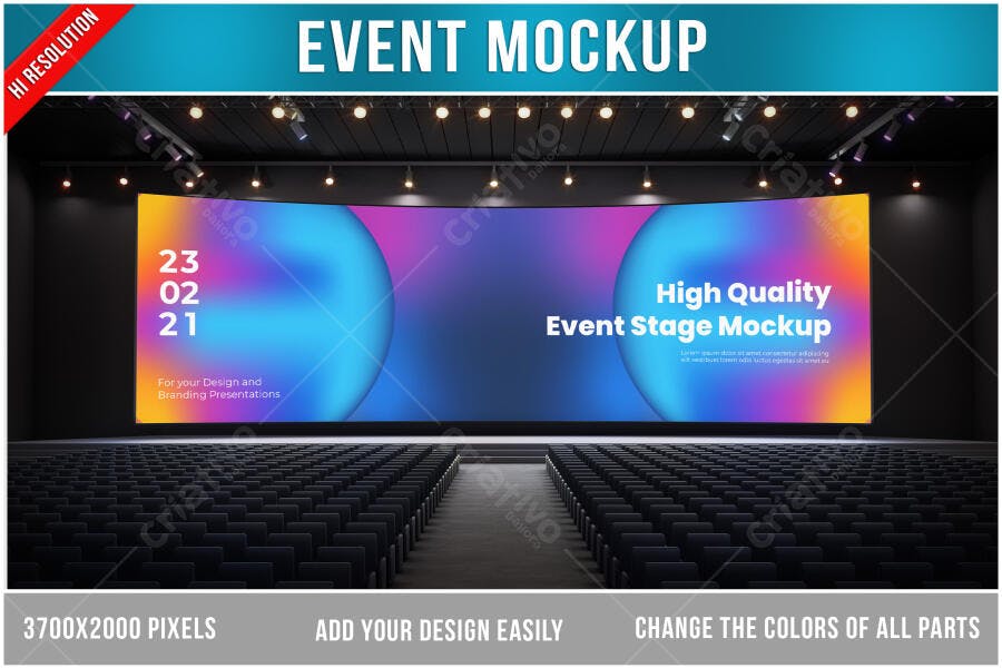 Mockup de Palco para Eventos com Design Moderno