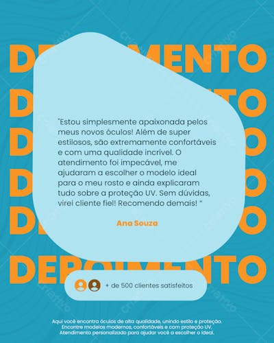 Depoimento loja de óculos 