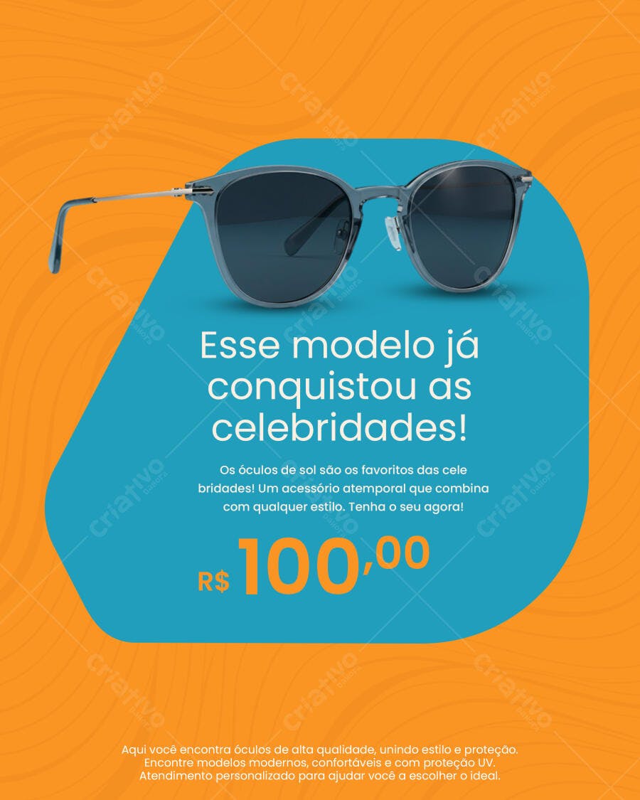 Flyer Óculos de Sol para Celebridades PSD Editável