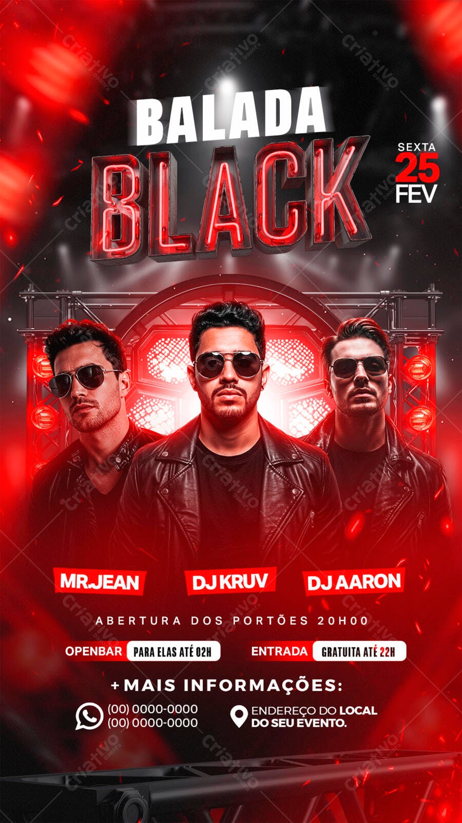 Flyer Festa Balada Black PSD Editável