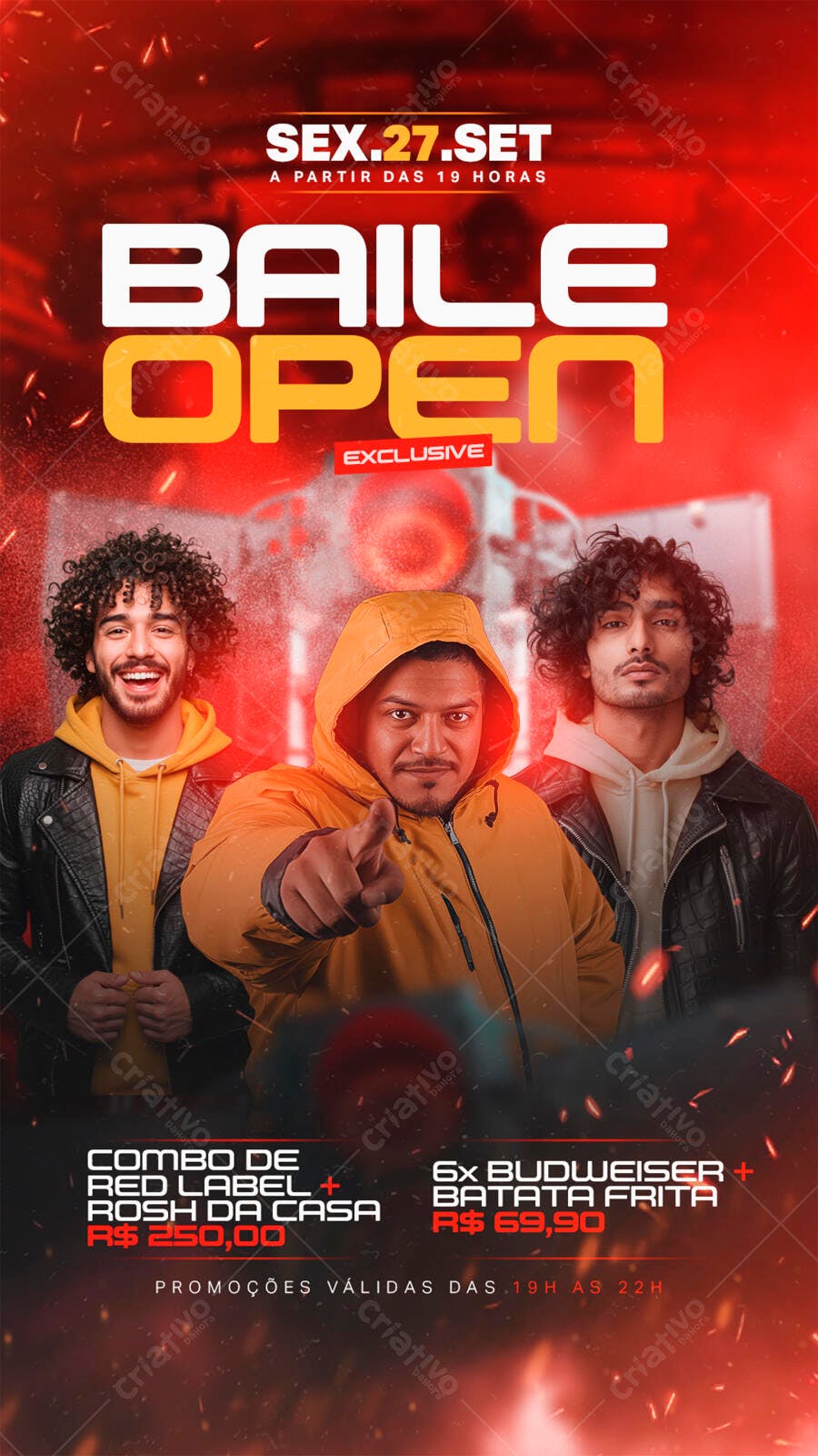 Flyer Baile Open 27 de Setembro PSD Editável