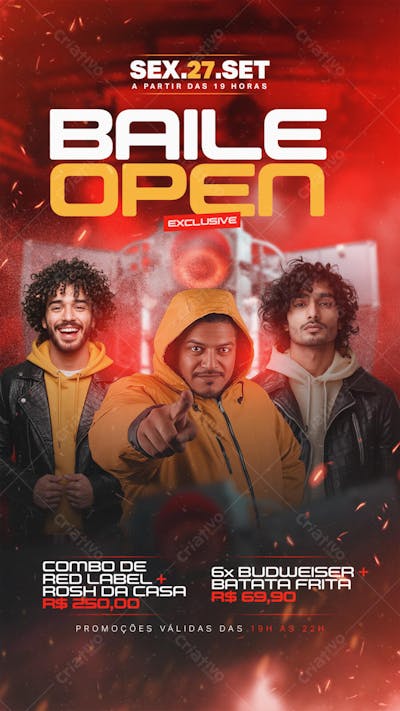 FLYER EVENTO BAILE OPEN EXCLUSIVE STORY