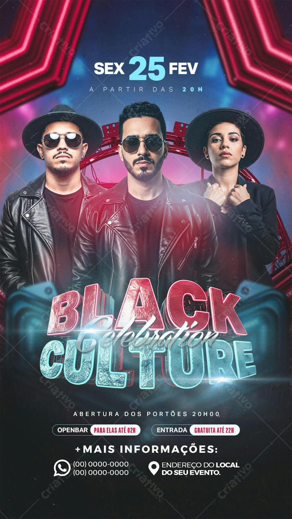 Flyer Evento Black Culture Celebration Story