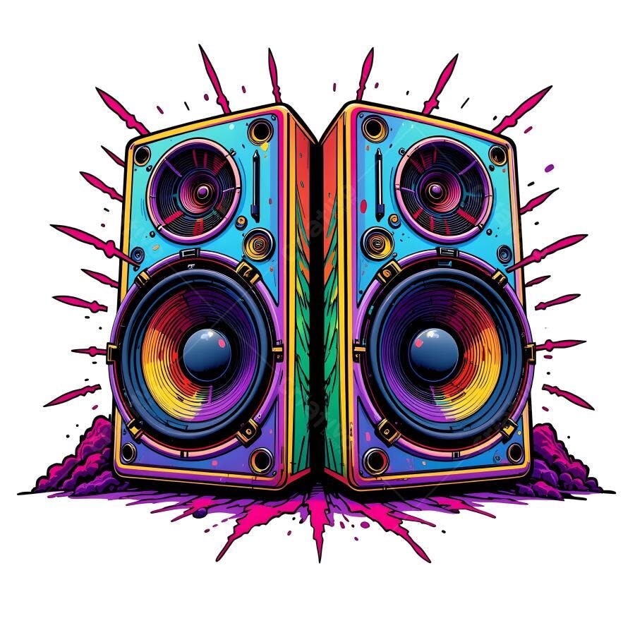 Banner Música alta fidelidade PNG com fundo transparente