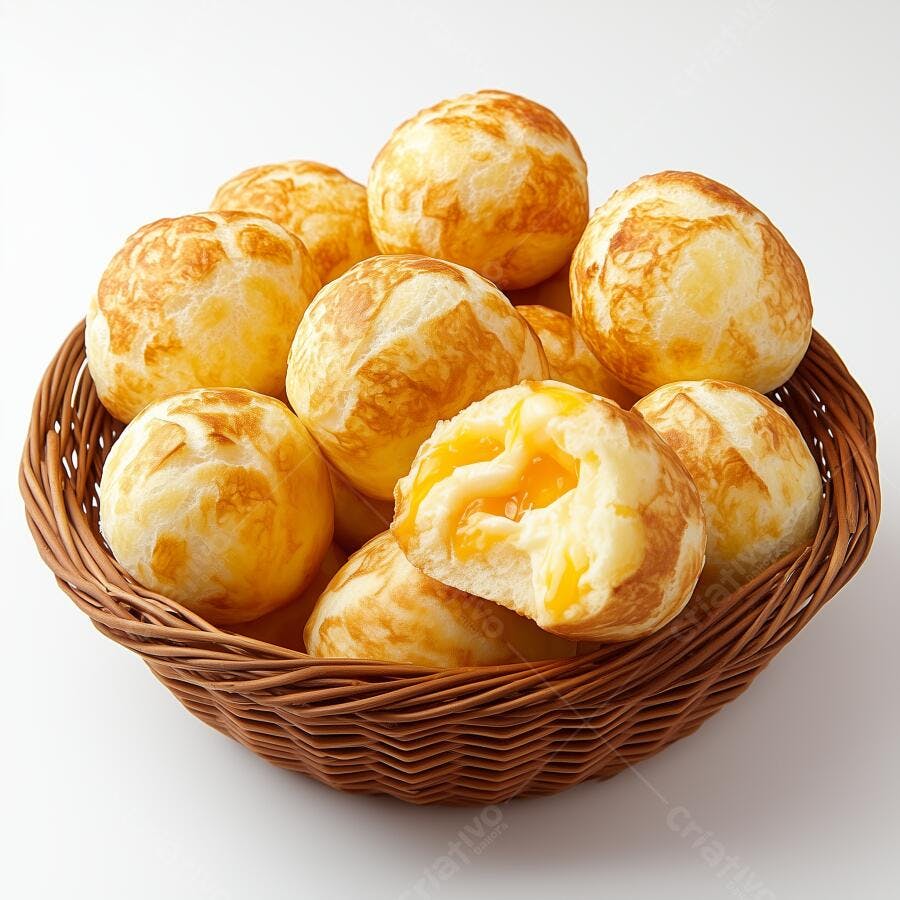 Pão de Queijo Recheado em Cesta de Vime
