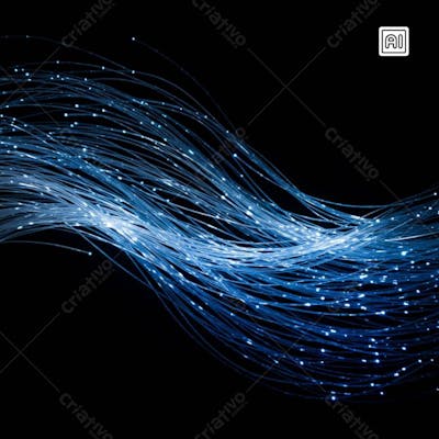 Ondas de Cabos Fibra Óptica Fundo Preto