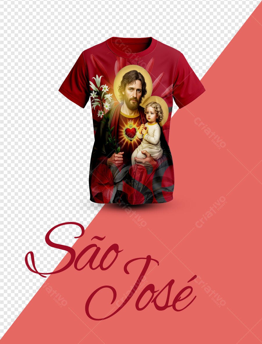 Camiseta São José PSD Editável