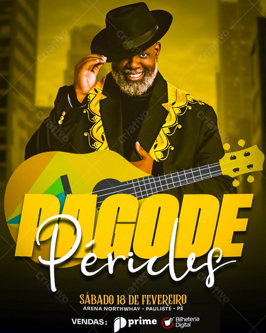 Flyer Show Pagode Péricles PSD Editável