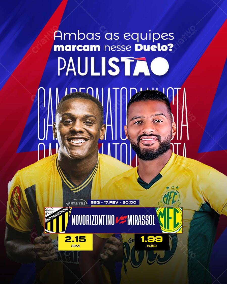 Flyer Campeonato Paulista PSD Editável