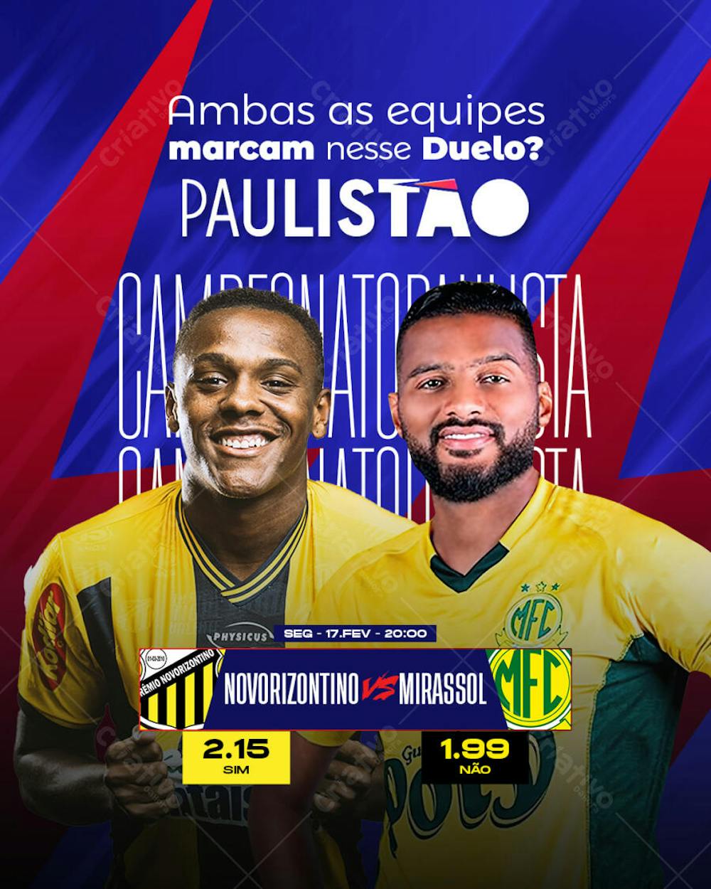 Jogo do Dia - Novorizontino X Mirassol