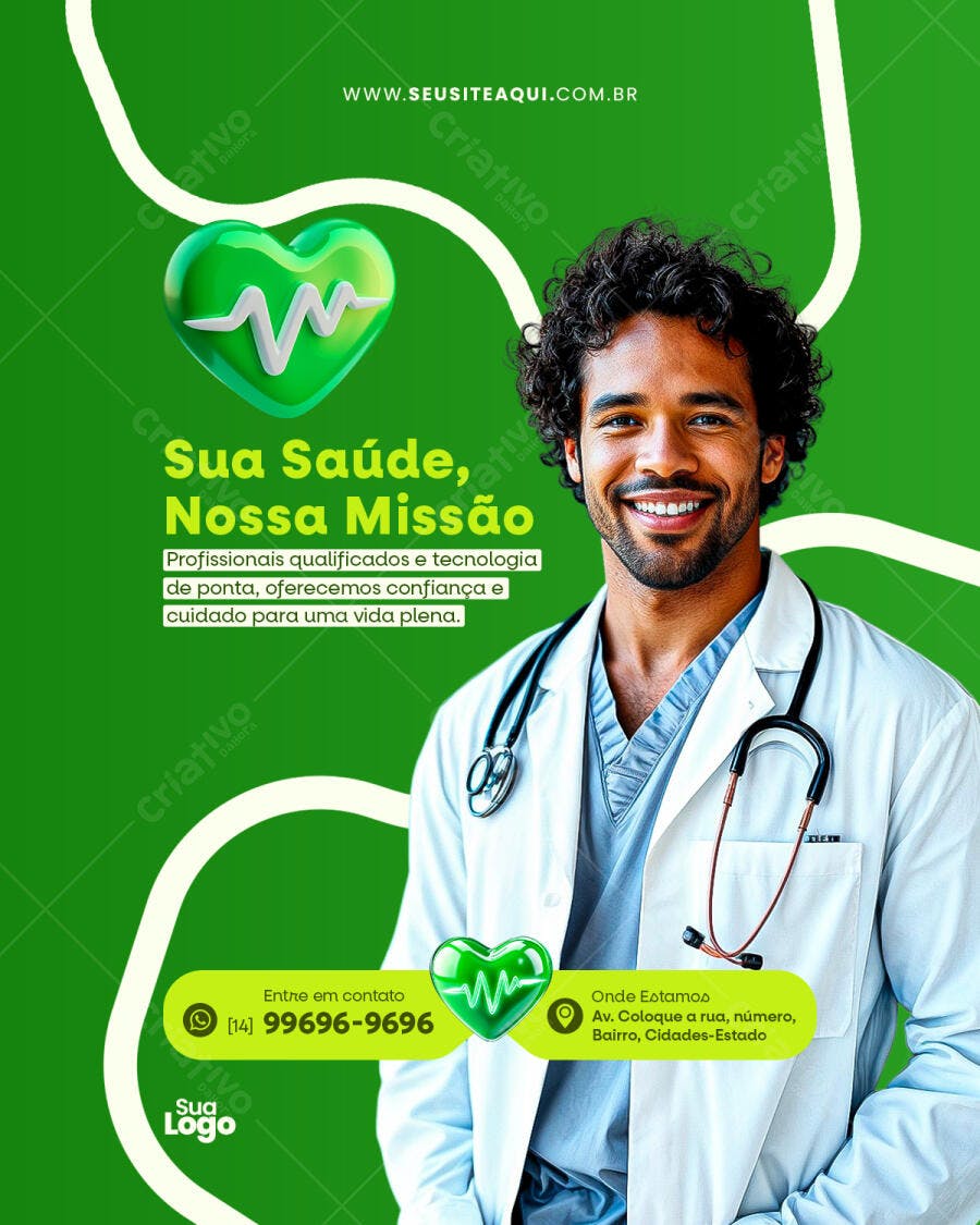 Postagem para Redes Sociais Médico PSD Editável