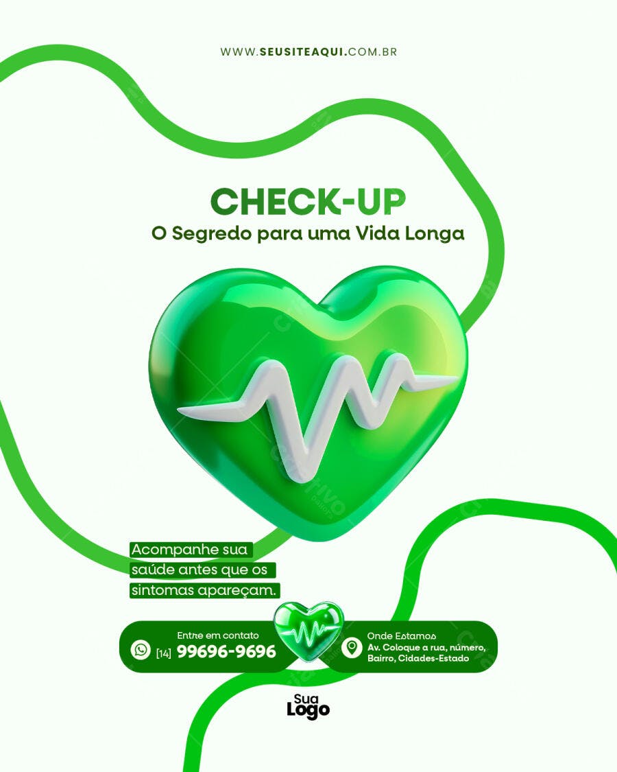 Postagem para Check-up Médico PSD Editável