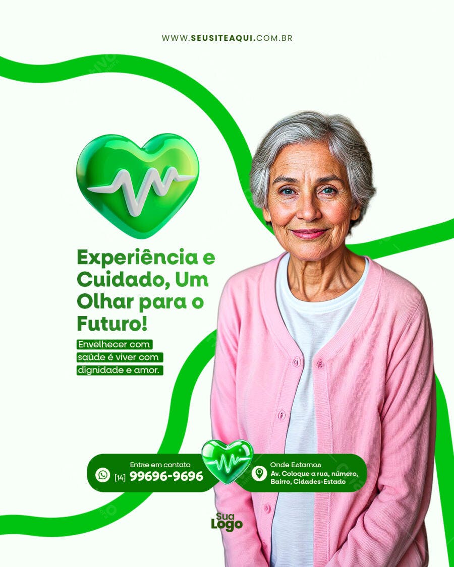 Flyer para Casa de Repouso PSD Editável