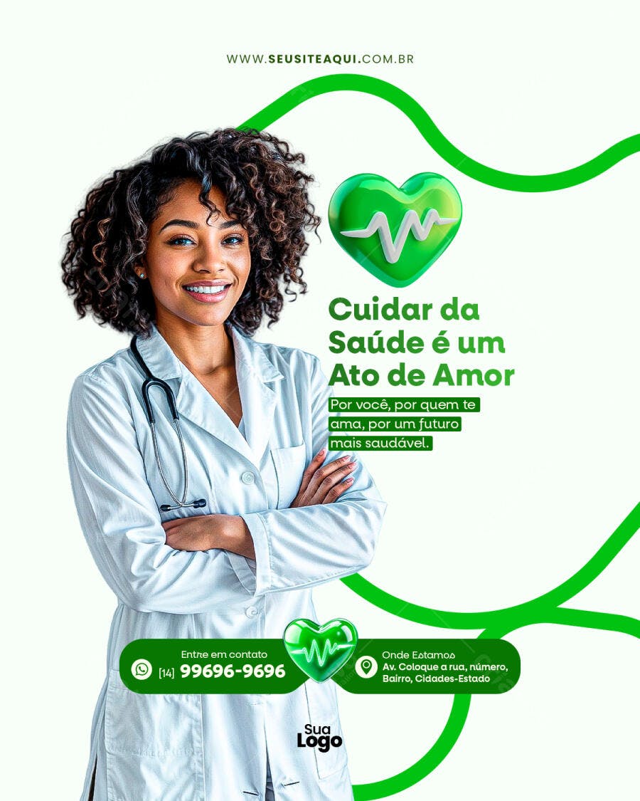 Post para Campanha de Saúde PSD Editável