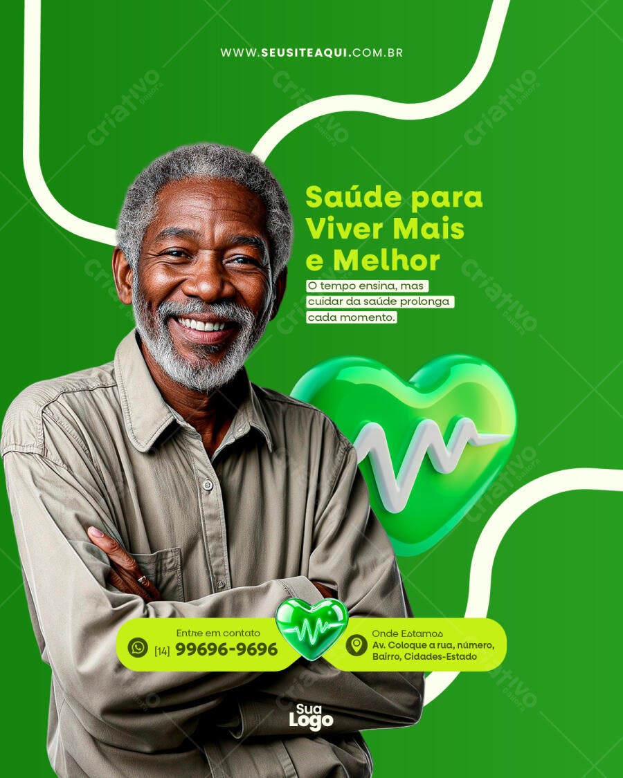 Postagem Saúde para Viver Mais e Melhor PSD Editável