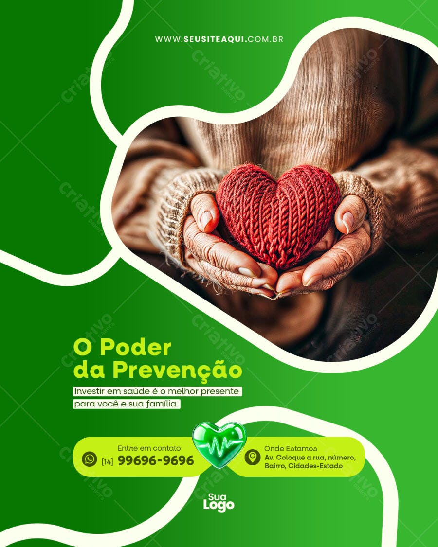 Flyer Prevenção Saúde PSD Editável