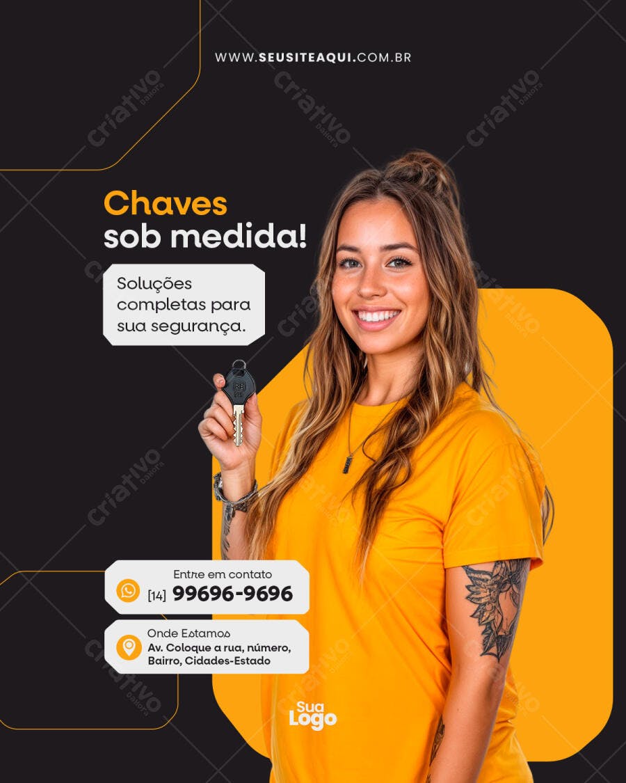 Postagem Instagram Segurança Residencial PSD Editável