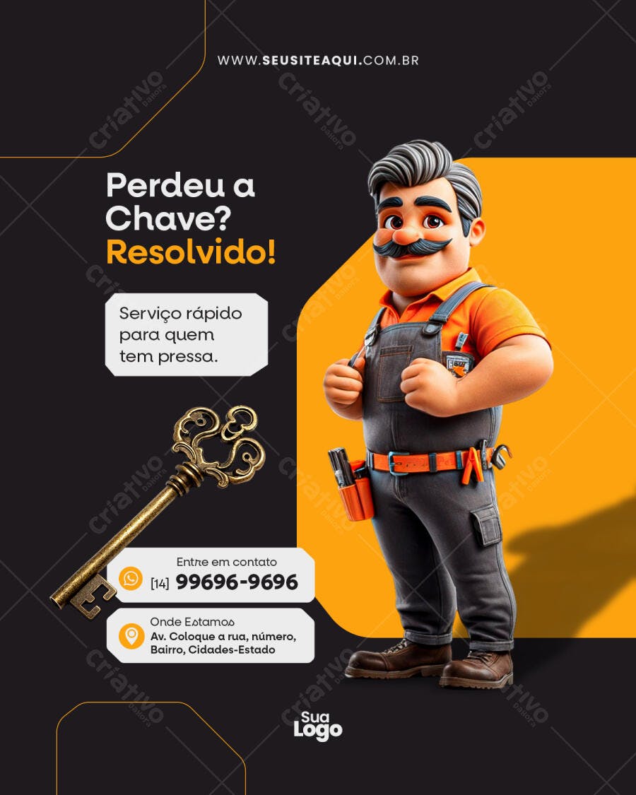 Flyer Chaveiro PSD Editável