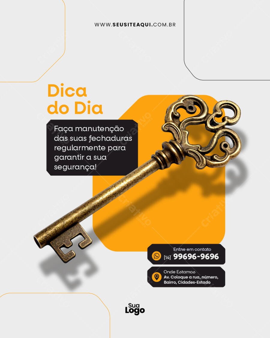 Postagem Instagram Dica do Dia PSD Editável