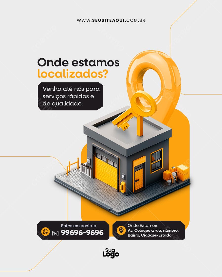 Postagem Localização Empresa PSD Editável