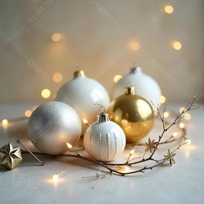 Background Fundo Branco e Dourado Natalino Boas Festas Ano Novo